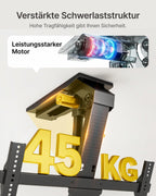 Elektrische TV Deckenhalterung Fernseherhalterung für 37 bis 75 Zoll bis 45 kg Deckenmontage
