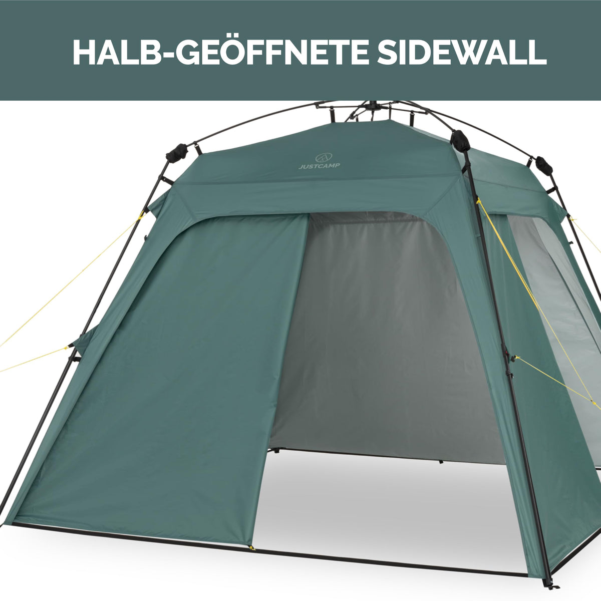 Wasserdicht Schnellaufbau Pavillon 4 Wände 2,5x2,5 m faltbar UV Schutz 80 Garten Camping Festival Strand Zelt