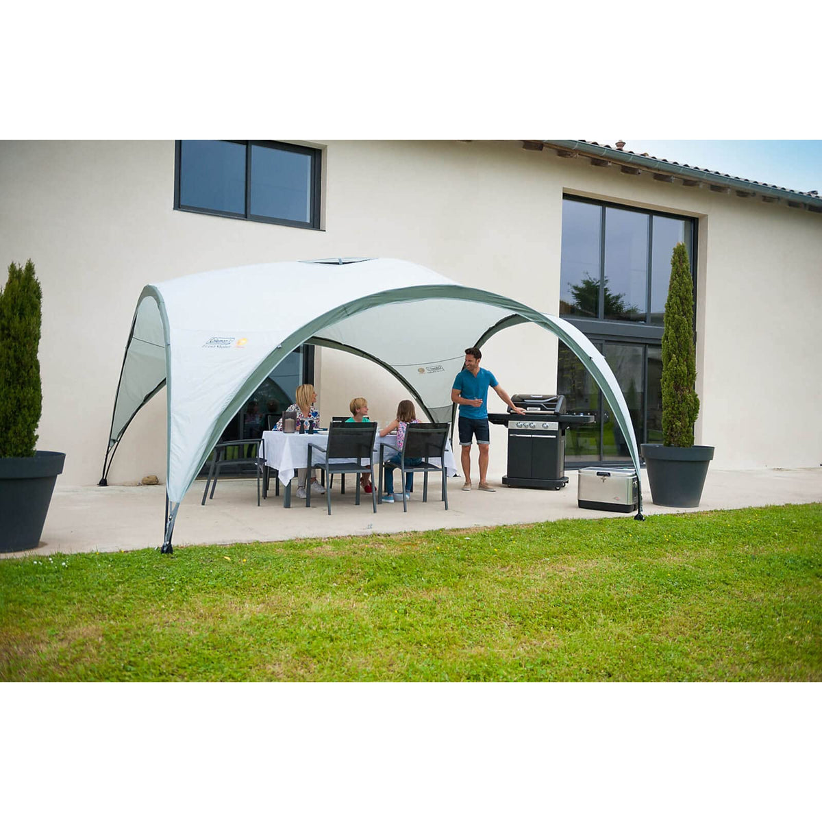 Event Shelter XL Pavillon extérieur grand abri résistant au vent et à la pluie pour camping et jardin