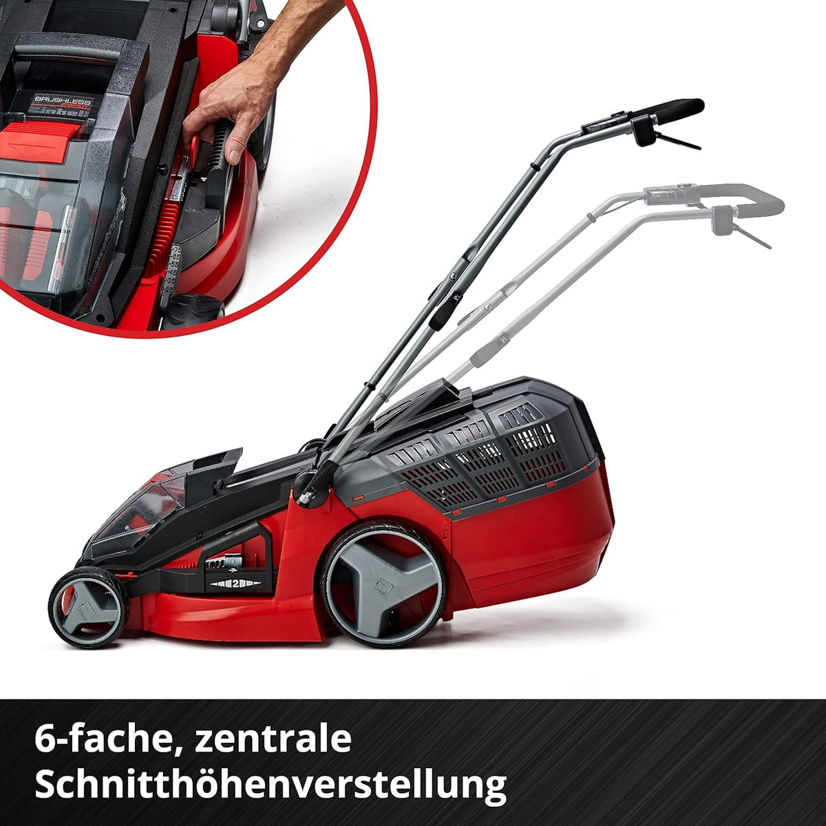 Akkurasenmäher GE CM 43 Li M Kit 43 cm Schnittbreite Lithium Ionen Akku und Ladegerät im Set