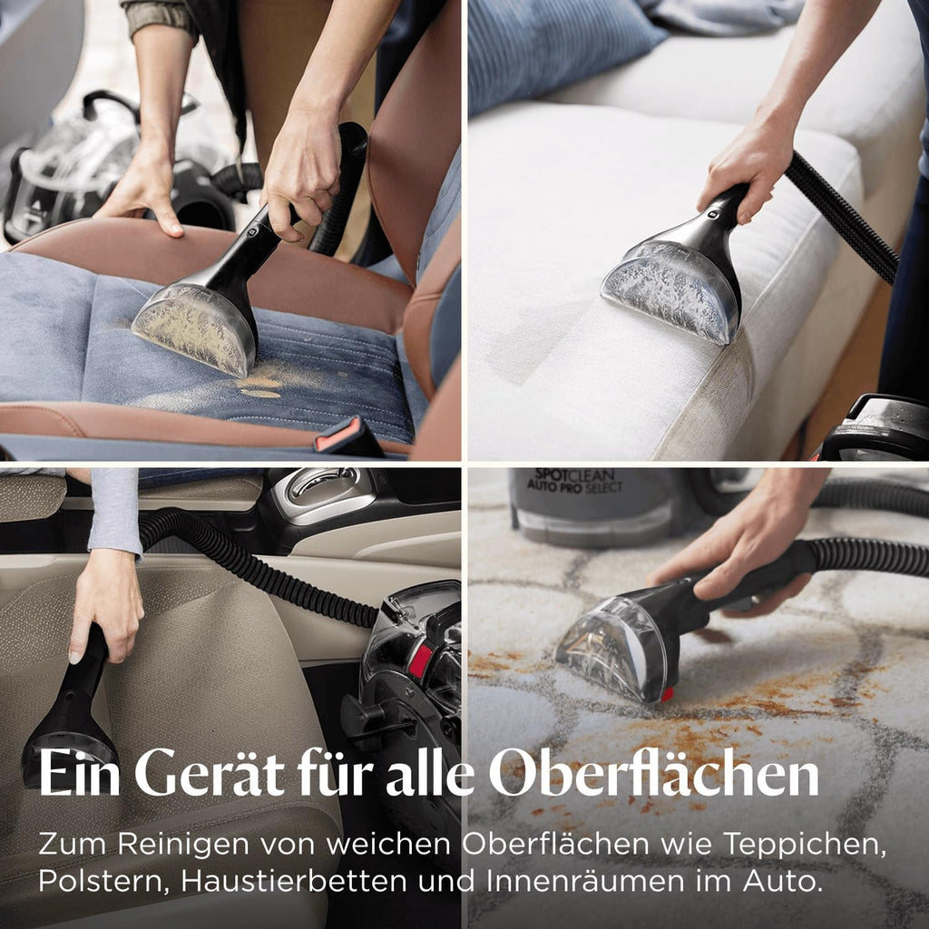 SpotClean Auto Pro Select Tragbarer Teppichreiniger 750 W 3730N für Auto Polster und Teppich
