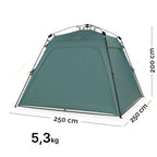 Wasserdicht Schnellaufbau Pavillon 4 Wände 2,5x2,5 m faltbar UV Schutz 80 Garten Camping Festival Strand Zelt