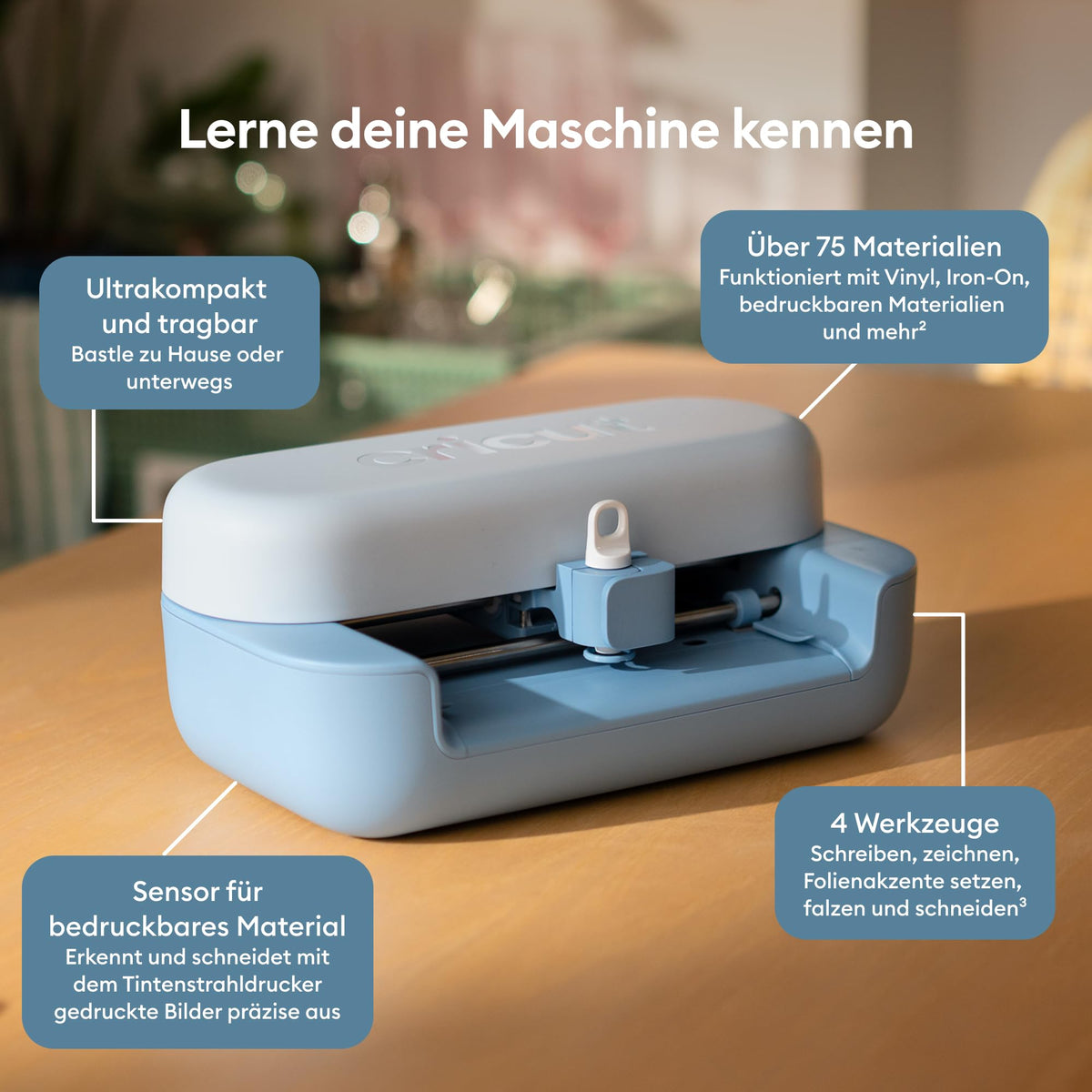 Joy 2 Essential Bundle digitale Inhalte intelligente kompakte Schneidemaschine für Karten Aufkleber Etiketten