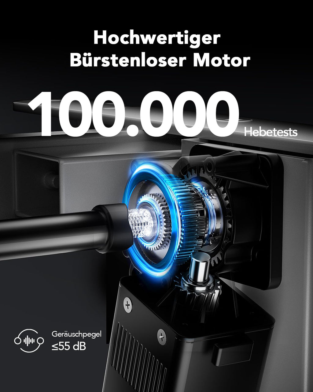 Elektrisch höhenverstellbares Schreibtischgestell mit bürstenlosem Motor für Homeoffice und Büro