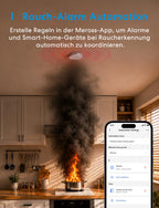 Vernetzter Matter Rauchmelder WLAN Feuermelder mit MSH450 Hub für Smart Home Alarm App Steuerung