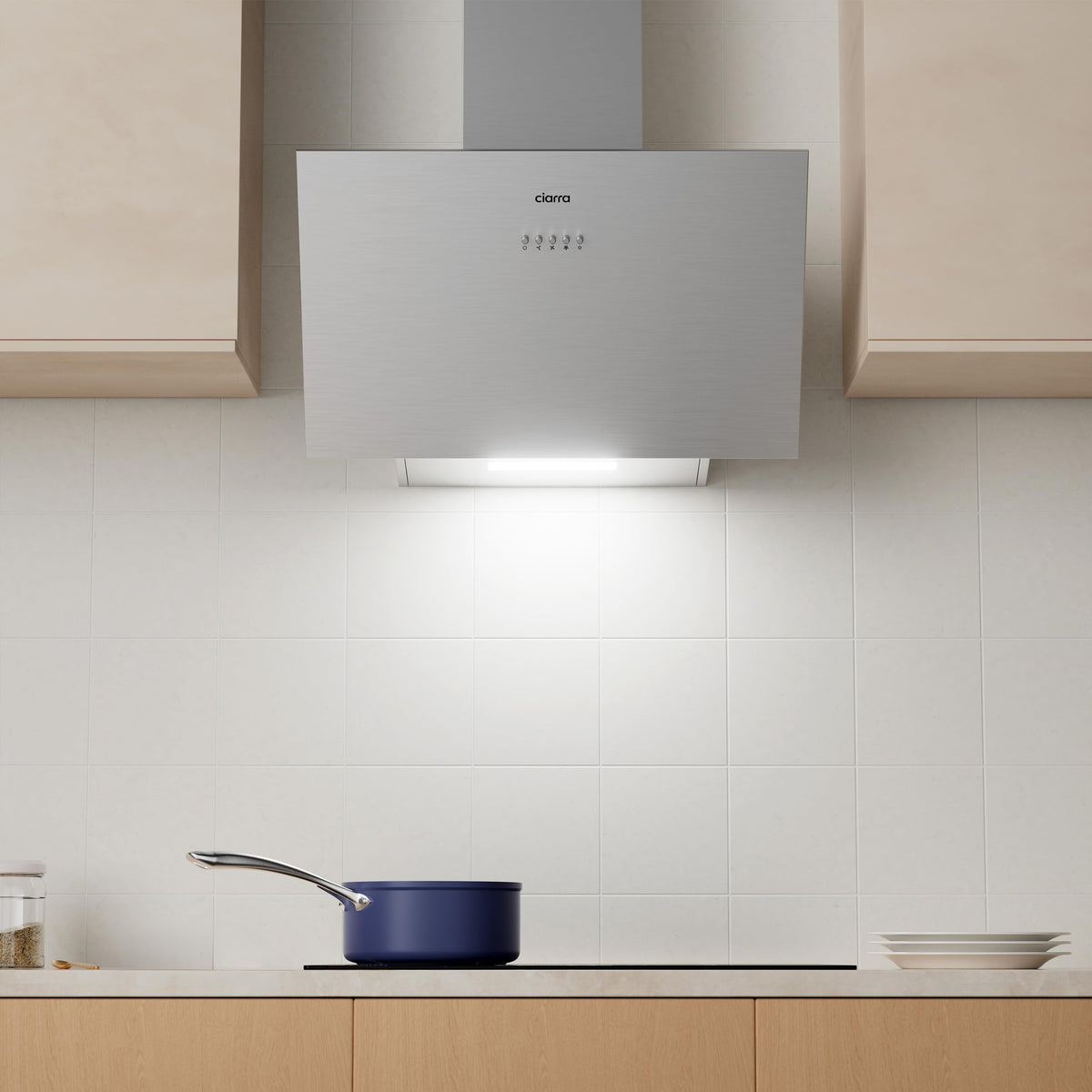 CBCS6762A kopffreie Schräghaube Dunstabzugshaube Küchenabzug 60 cm Umluft Energieklasse A+++
