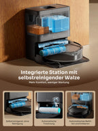M210 Omni Mini Saugroboter mit Roller Wischfunktion kompakte Bauweise starke Saugkraft für Haushalt