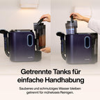 PowerClean Pro Dampfsauger mit Dampfreiniger für Polstermöbel Sofa Teppiche Auto Doppeltank