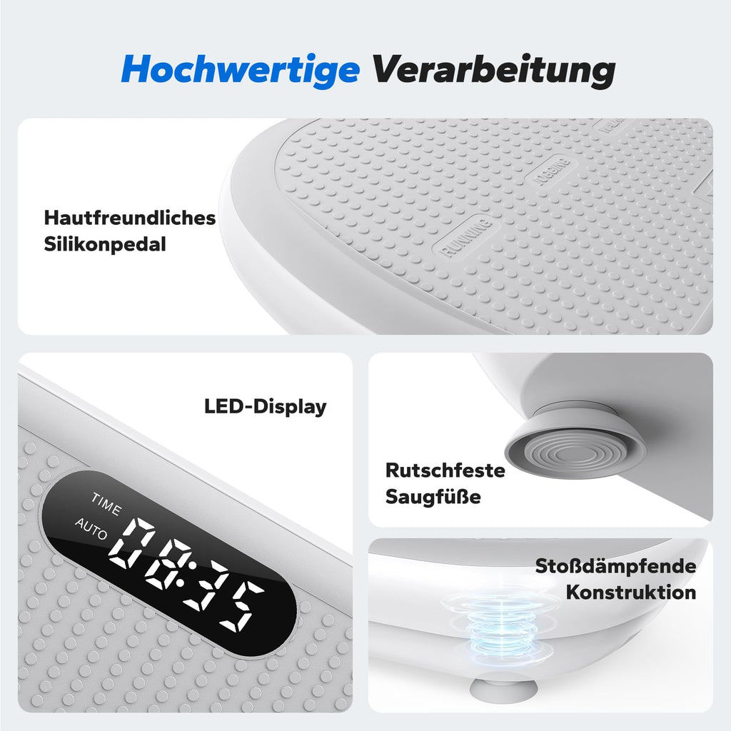 CV40 Vibrationsplatte für Ganzkörpertraining zu Hause mit 13 mm großer Amplitude und Fitnessgerät
