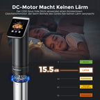Sous Vide Garer Stick WLAN G330 bis 90°C IPX7 wasserdicht TFT Touch Display 360° Tauchzirkulator Timer