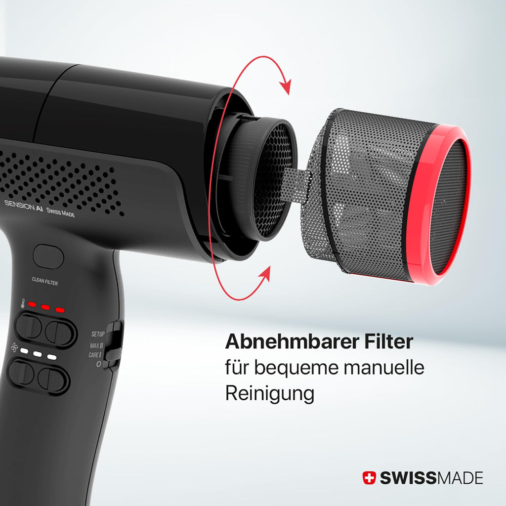 Sension AI Profi Haartrockner 2000W leistungsstark für schnelles Trocknen und Styling für Salon und Zuhause