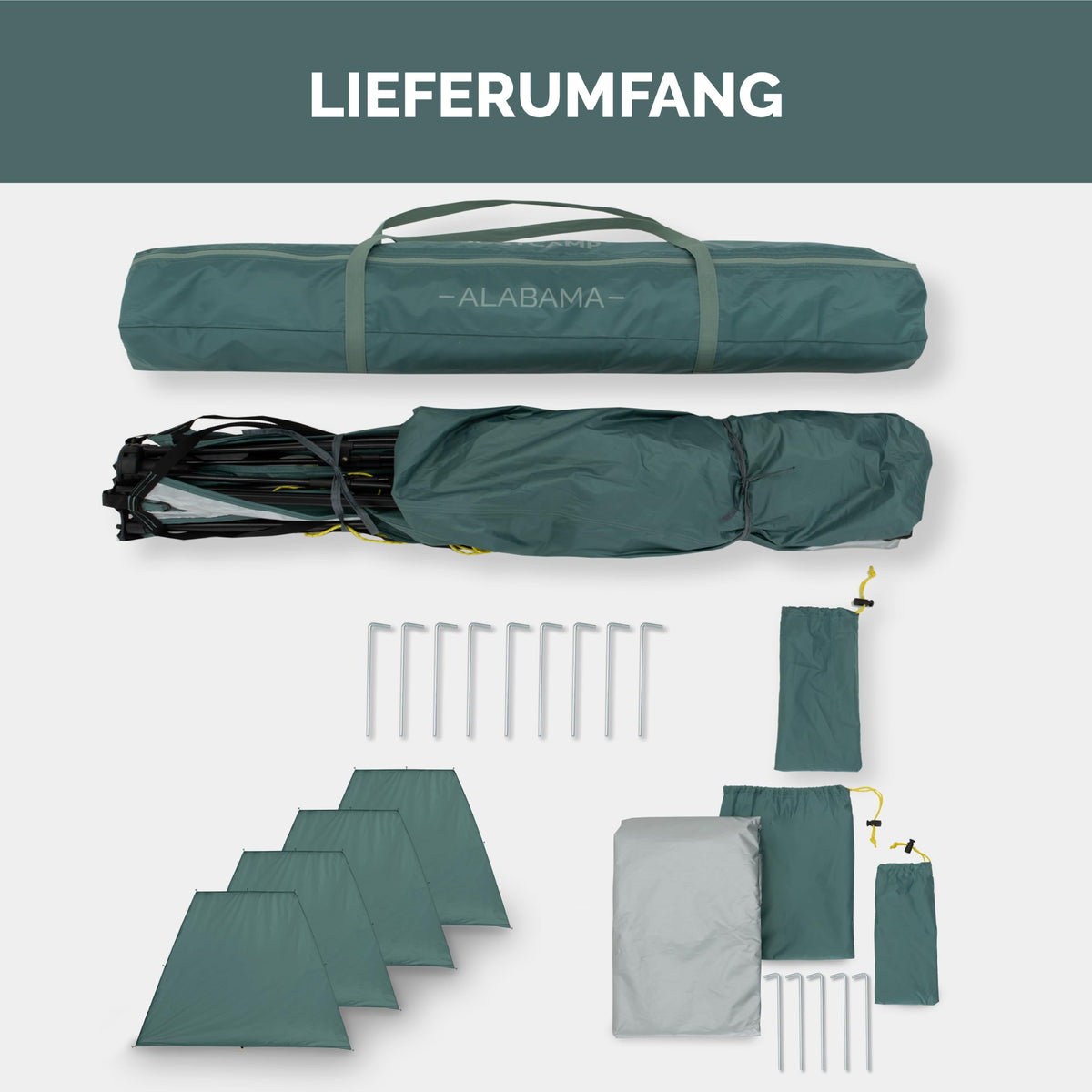 Wasserdicht Schnellaufbau Pavillon 4 Wände 2,5x2,5 m faltbar UV Schutz 80 Garten Camping Festival Strand Zelt