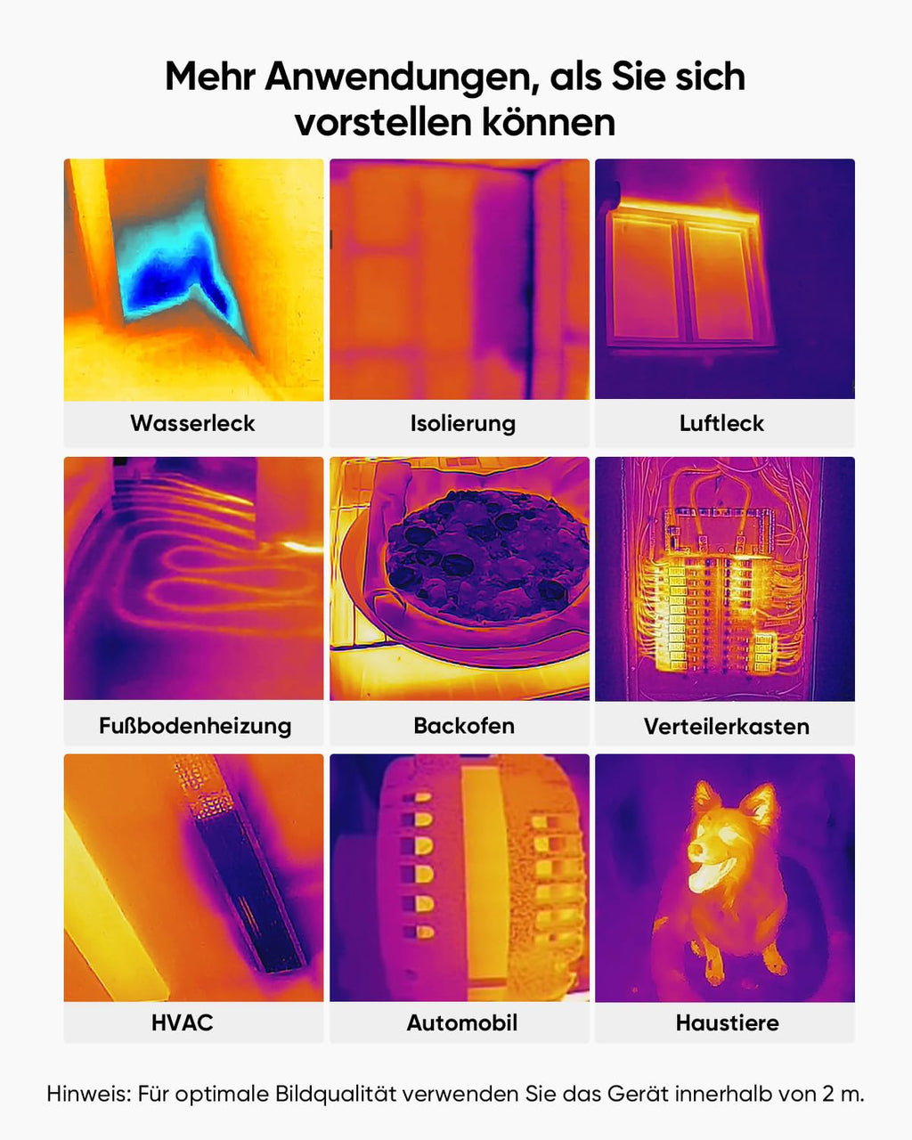 E01 Wärmebildkamera Handheld SuperIR 240x240 Infrarotauflösung Thermografie für Inspektion und Jagd
