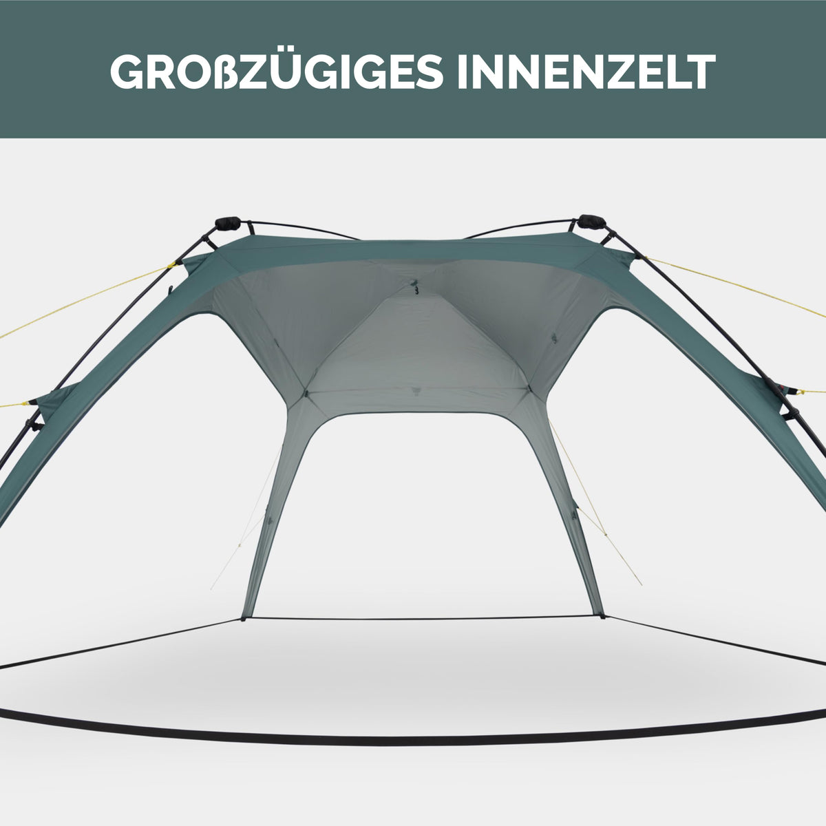 Wasserdicht Schnellaufbau Pavillon 4 Wände 2,5x2,5 m faltbar UV Schutz 80 Garten Camping Festival Strand Zelt