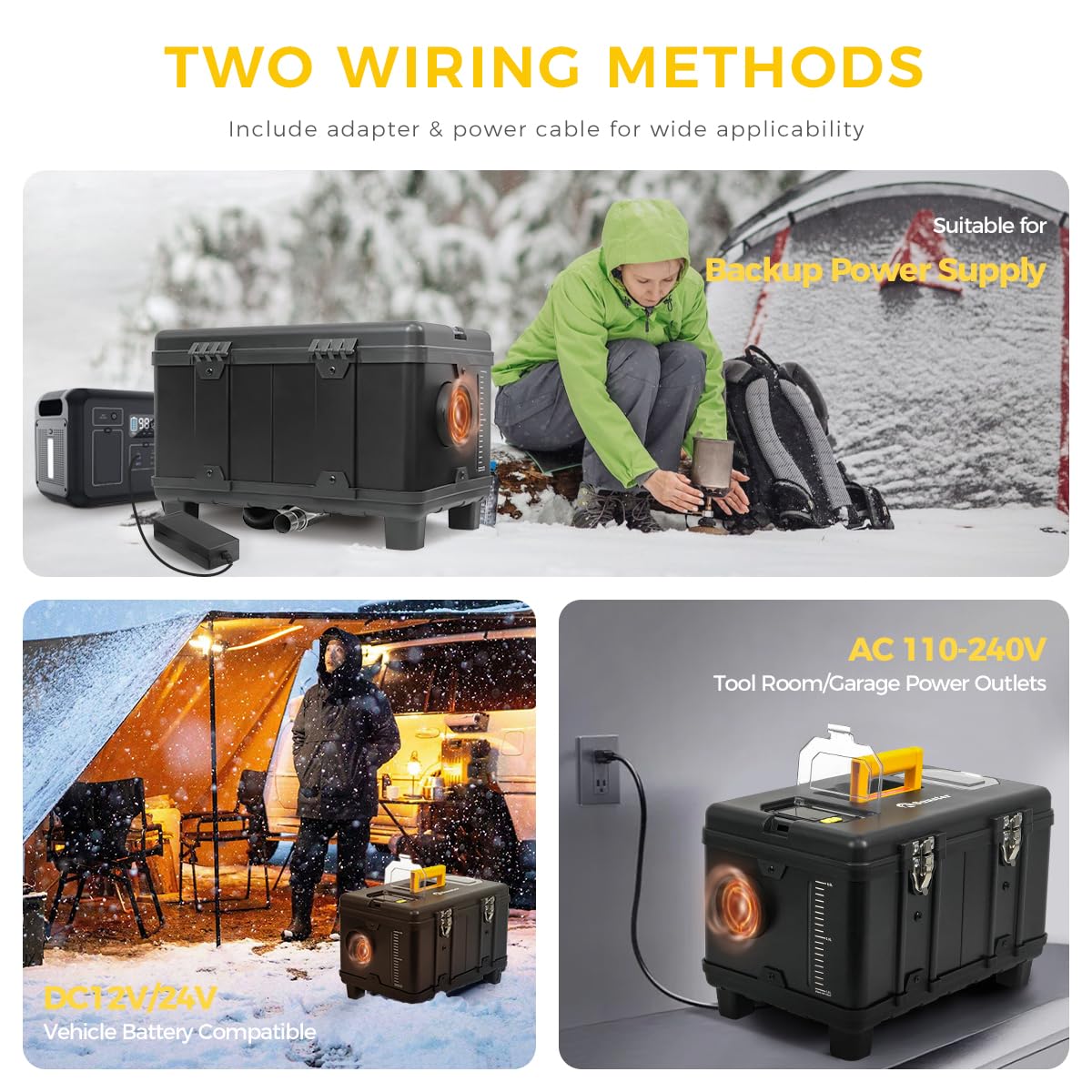8kW Toolbox Dieselstandheizung 12V 24V DC 110 bis 240V AC Appsteuerung leise sparsam Wohnmobil LKW Zelt Garage