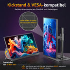 Tragbarer Monitor 18.5 Zoll 1080P FHD 120% sRGB HDMI USB-C Lautsprecher VESA Ständer für Laptop Xbox PS4 PS5