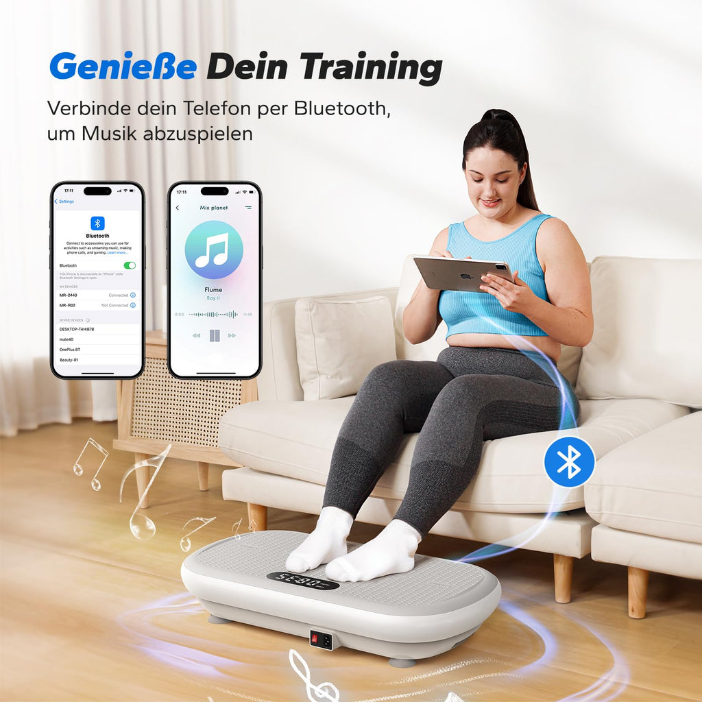 CV40 Vibrationsplatte für Ganzkörpertraining zu Hause mit 13 mm großer Amplitude und Fitnessgerät
