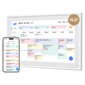 15.6 Zoll Digitaler Wandkalender 1920x1080 FHD Familienplaner 32GB Speicher Wandhalterung Touchscreen Weiß