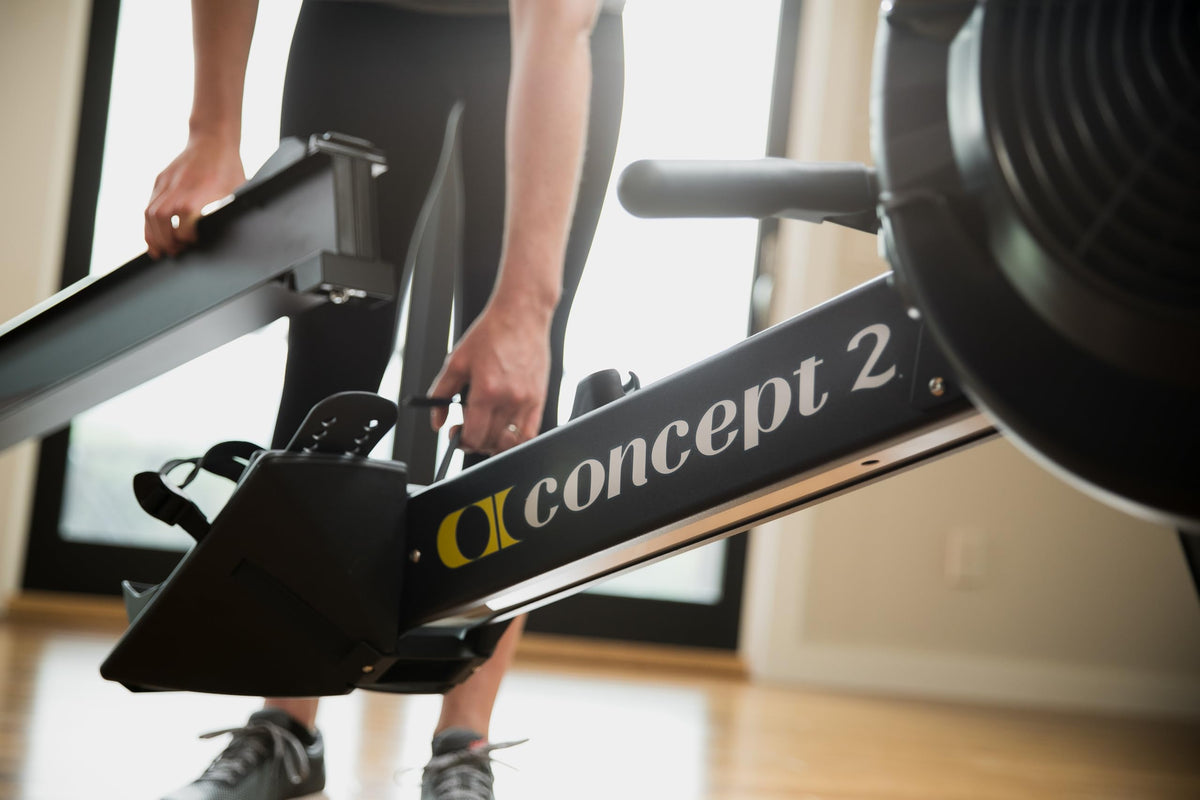 RowErg Rudergerät Modell D mit Standardbeinen Luftwiderstand Schwarz für effektives Heimtraining