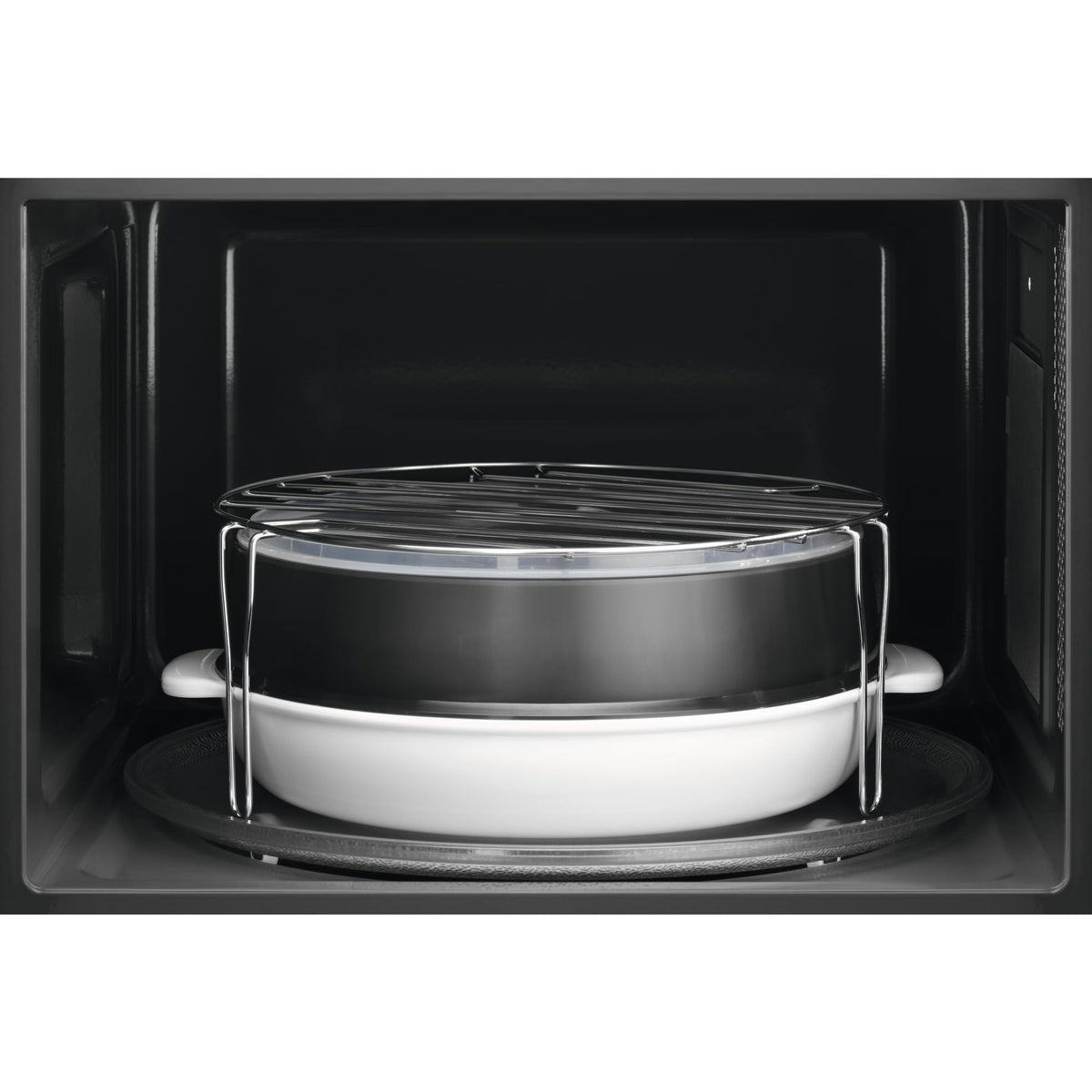 MFB252DB Freistehende Mikrowelle Grillfunktion 25L 900W 7 Stufen Invertertechnologie Auftaufunktion Schwarz