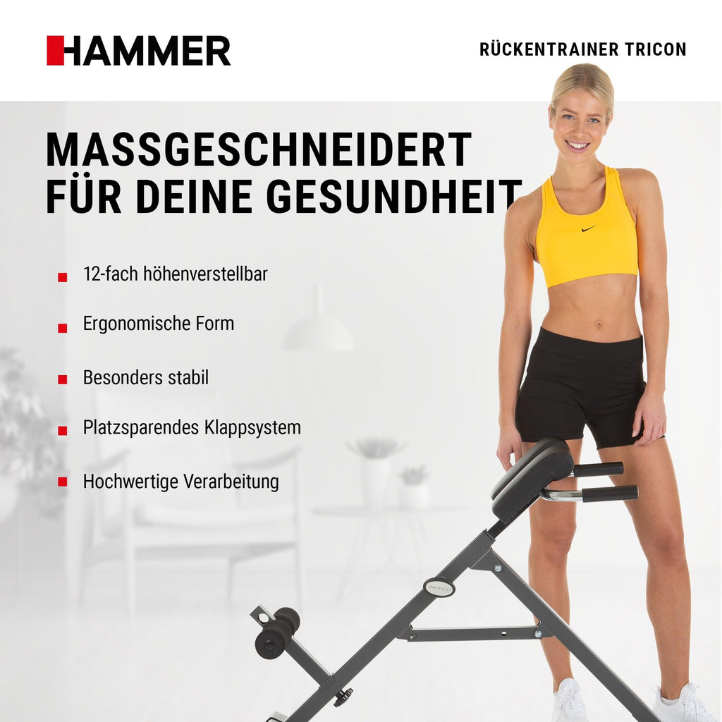 Tricon Rückentrainer Hyperextension Bank multifunktionale Trainingsgeräte Bauchtrainer für Heimtraining