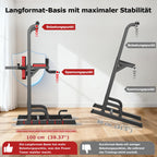 Power Tower Dip Station Klimmzugstange höhenverstellbar multifunktional für Heimtraining mit Elastikseilen