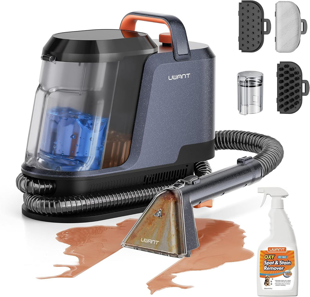 Y100Pet Polsterreiniger 22 kPa Teppichreiniger Waschsauger geräuscharm Schlauch Flecken Sofa Teppich