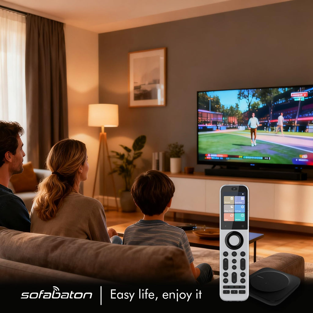 X2 Universal Fernbedienung mit Hub und Ladestation für TV Audio Streaming Smart Home Steuerung per App
