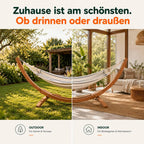 Outdoor Hängemattengestell Modell 24 aus Eukalyptusholz robust wetterfest stabil für Garten Terrasse Balkon
