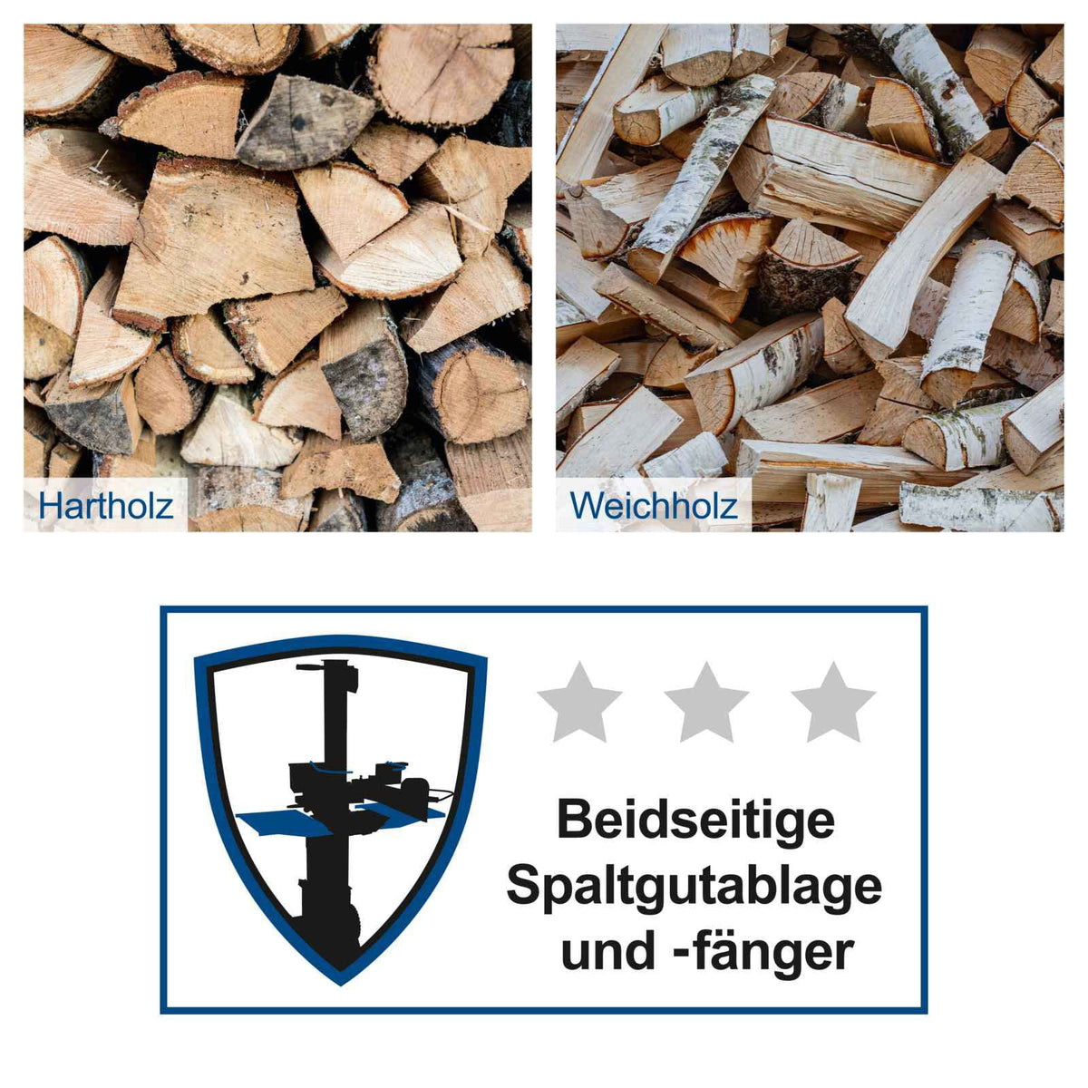 Elektrischer Holzspalter HL810 Brennholzspalter mit 8 Tonnen Spaltkraft und 3500W Motor für Brennholz