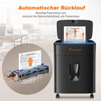 Aktenvernichter mit 100 Blatt Auto Feed P4 Mikroschnitt für Büro und Home Office leise und leistungsstark