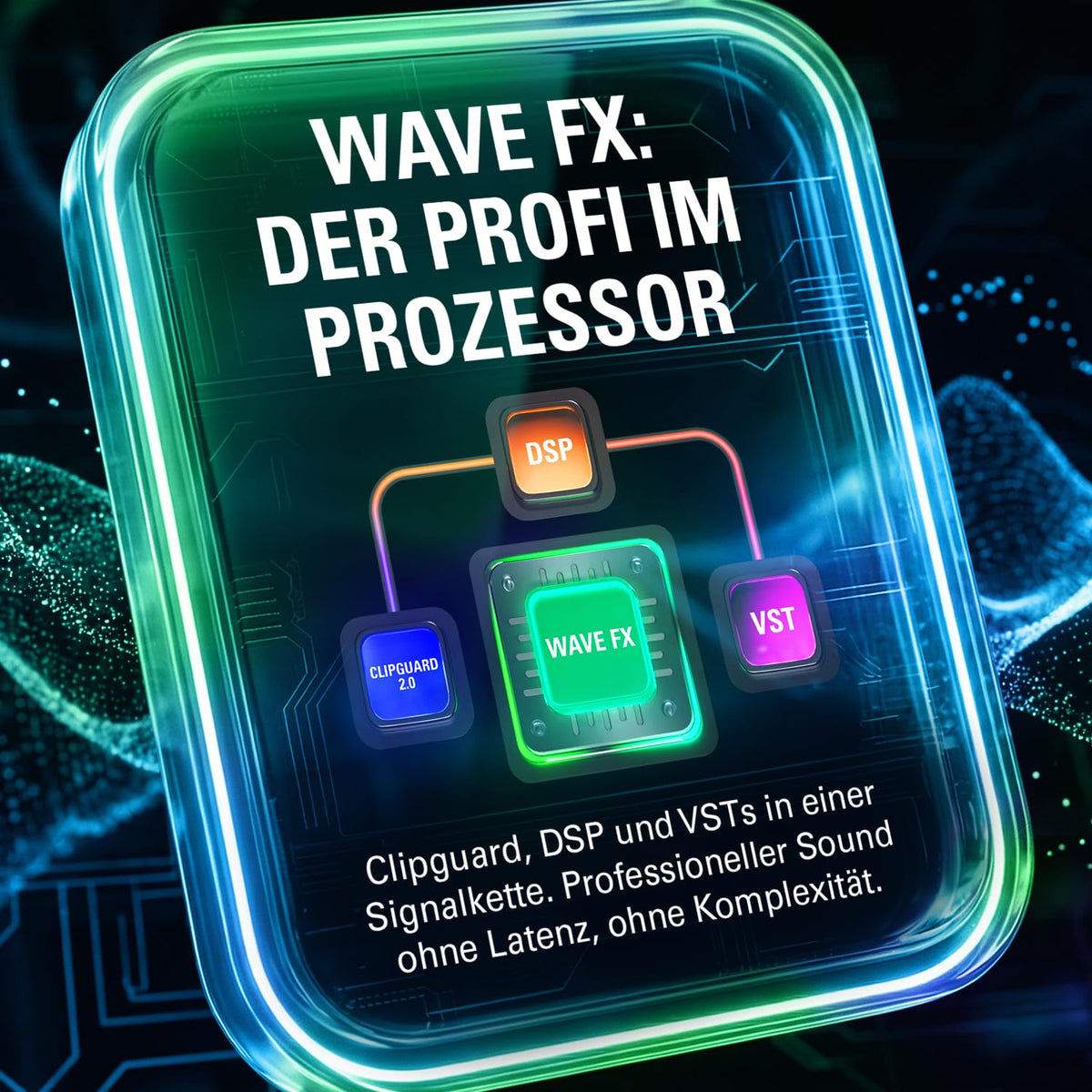 Wave XLR MK.2 USB Audio Interface und DSP Mixer für Streaming Podcasting mit 24 Bit 96 kHz und Monitoring