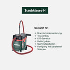 ASA 30 H PC Allessauger Nass und Trockensauger Staubklasse H 1200 W 30 L PressClean Bau und Werkstattsauger