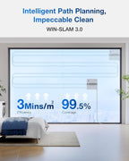 WINBOT Mini Fensterputzroboter grau für kleine Fenster automatische Reinigung für Glas und Rahmen
