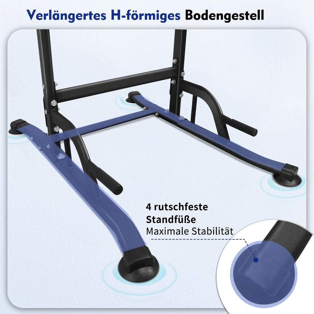 Power Tower Dip Station Klimmzugstange freistehend bis 230 cm stabiler Kraftturm für Ganzkörpertraining
