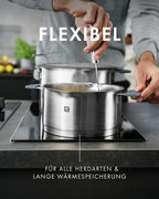 Simplify Kochtopf Set 5 teilig mit integriertem Sieb Induktionsgeeignet grau Kochgeschirr Set