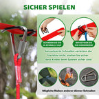 Slackline Kinder Ninja 2x15m für Jugendliche und Erwachsene im Freien Ninja Line Set für Garten
