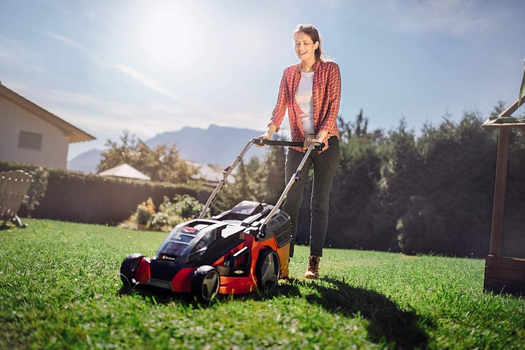 Akkurasenmäher GE CM 43 Li M Kit 43 cm Schnittbreite Lithium Ionen Akku und Ladegerät im Set