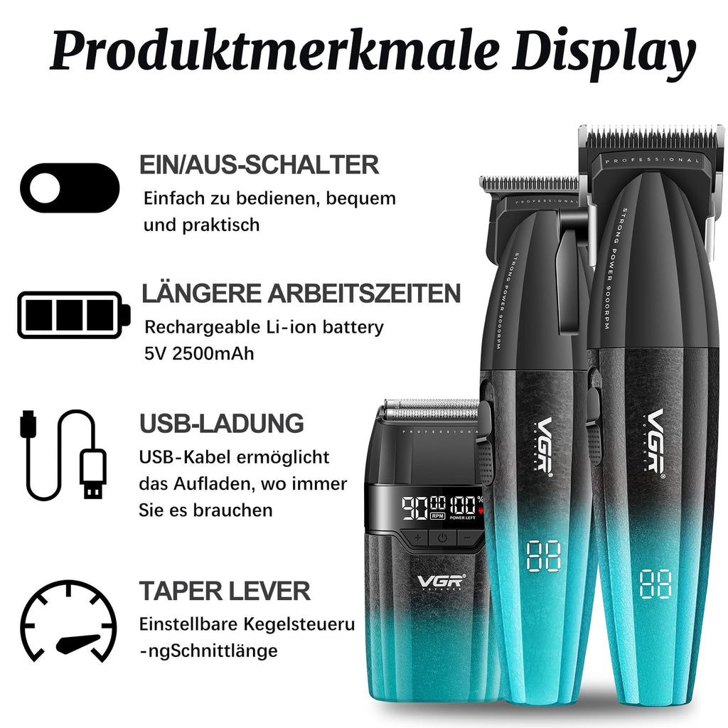 640 S3 3 in 1 Haarschneidemaschine für Herren Profi Haarschneider für Bart und Haare sowie Haarschnitt