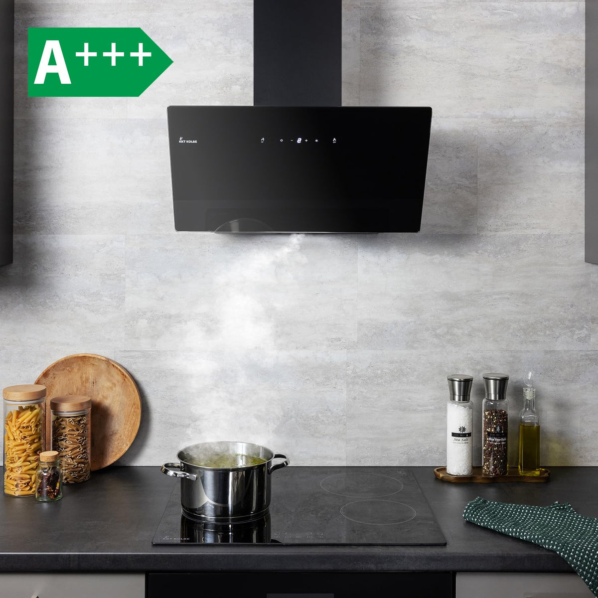 Dunstabzugshaube BASE6004S Wandhaube 60 cm kopffrei Energieklasse A+++ Wandmontage für Küche