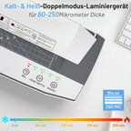 Laminiergerät A3 Set mit 50 Folien und 4 Rollen 1000 mm pro Minute für Büro Schule Zuhause