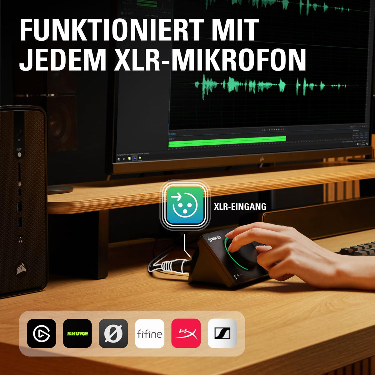 Wave XLR MK.2 USB Audio Interface und DSP Mixer für Streaming Podcasting mit 24 Bit 96 kHz und Monitoring