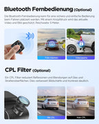 A229 Plus 2CH Dualkanal Dashcam Dual 2K HDR 5GHz WLAN GPS Sprachsteuerung Autokamera für Fahrzeuge