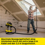 Nass und Trockensauger WD 6 P S V 30 8 35 T für maximale Reichweite in Werkstatt Haushalt Auto Garten