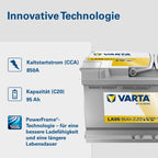 Dual Purpose AGM Batterie LA95 12V 95Ah 850A für Wohnmobile Wohnwagen Boote Starter und Versorger wartungsfrei
