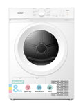 Wärmepumpentrockner 8 kg Energieklasse D Weiß CD08EHP05W Frontlader Trockner mit Wärmepumpe