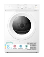 Wärmepumpentrockner 8 kg Energieklasse D Weiß CD08EHP05W Frontlader Trockner mit Wärmepumpe