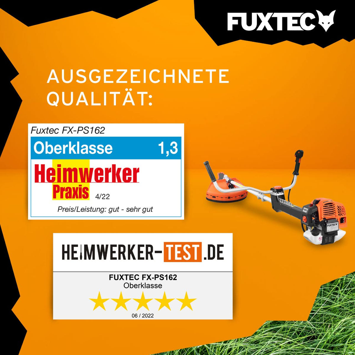 Benzin Motorsense FX-PS162 62ccm 3,5PS 2 Takt Antivibrationssystem für Garten Unkraut und Gras
