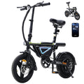 EBike Klapprad 14 Zoll Pedelec Citybike 36V 12Ah Akku 250W Motor 50 km Faltrad LED App Herren Damen Pendler