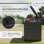 Metall Aufbewahrungsbox Limani 380 Liter Outdoor Box wasserdicht abschließbar Gartenbox Kissenbox Anthrazit